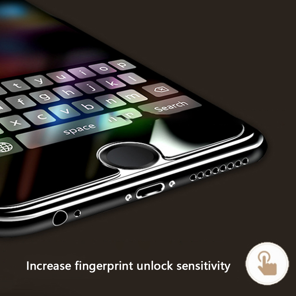 Ein schwarzes Smartphone mit Touchscreen-Tastatur wird angezeigt, wodurch die Empfindlichkeit der Fingerabdruckentriegelung erhöht wird.