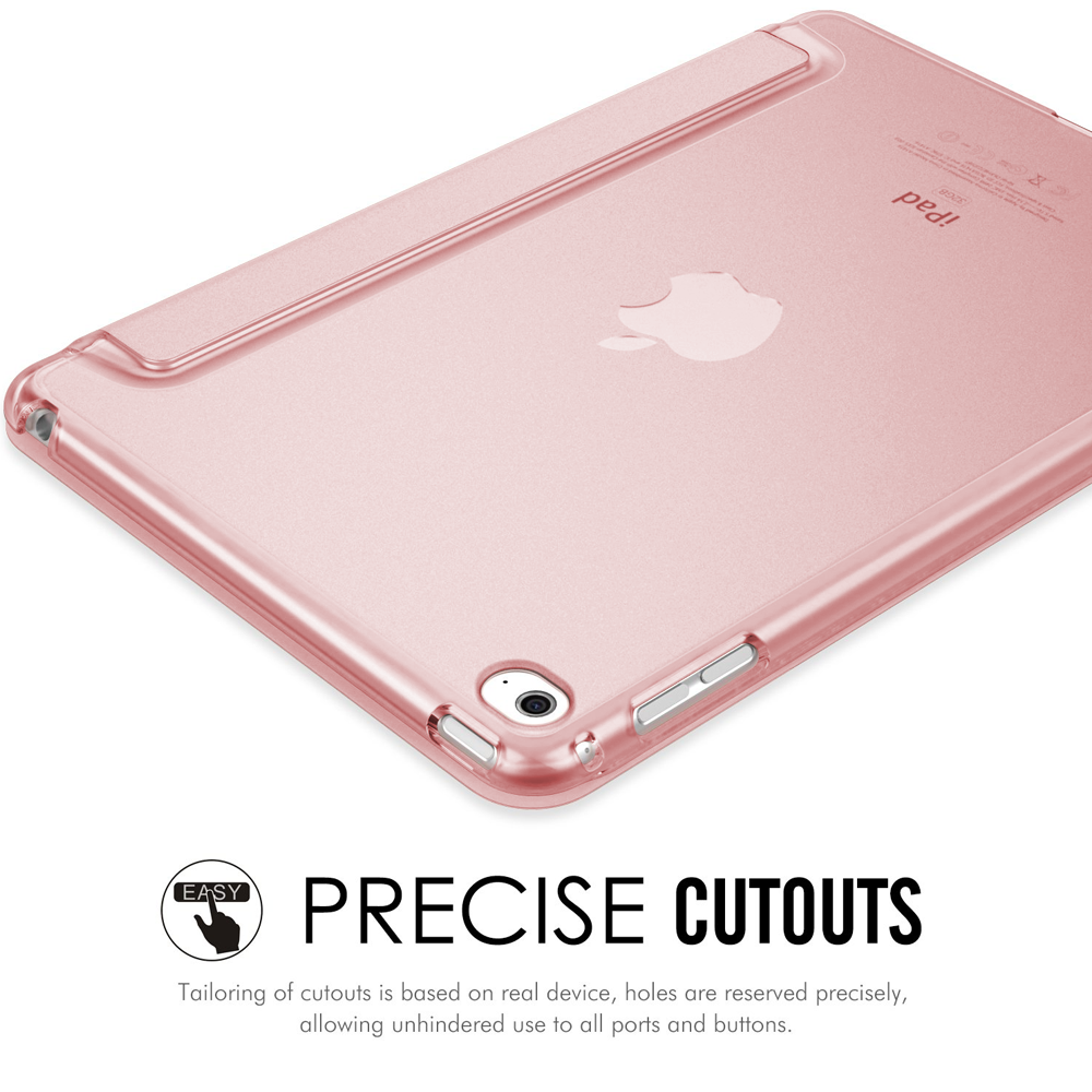 iPad-Hülle mit Aussparungen. Das Bild zeigt eine pinke iPad-Hülle mit präzisen Ausschnitten.