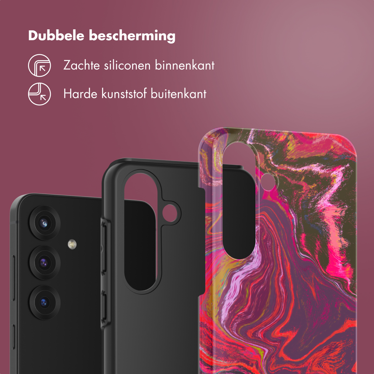 SELENCIA Vivid Backcover geschikt voor Samsung Galaxy S25 Telefoonhoesje voor Samsung Samsung Galaxy S25 Meerkleurig