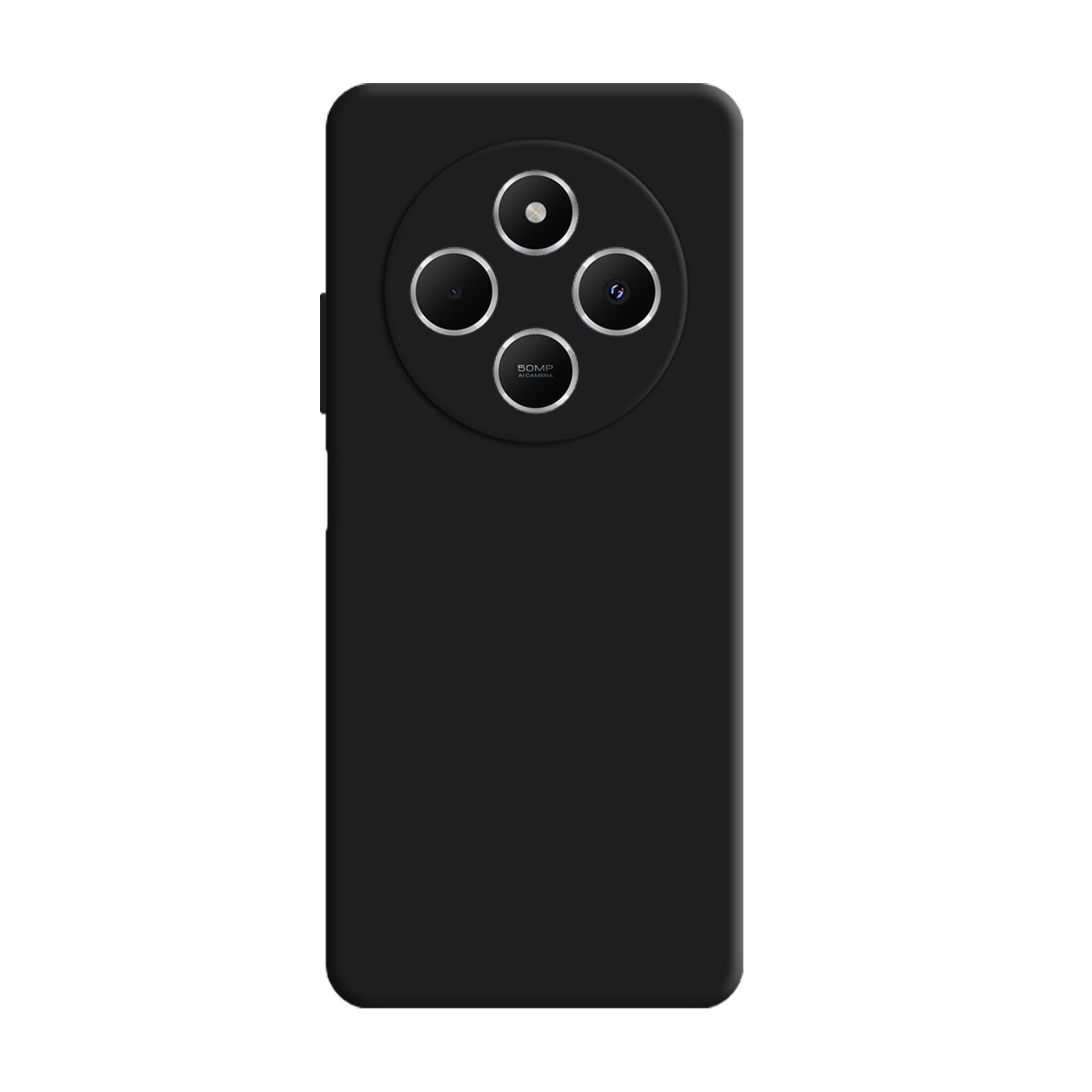 Czarny telefon z aparatem i czterema obiektywami z tyłu. 50MP jest napisane na telefonie.