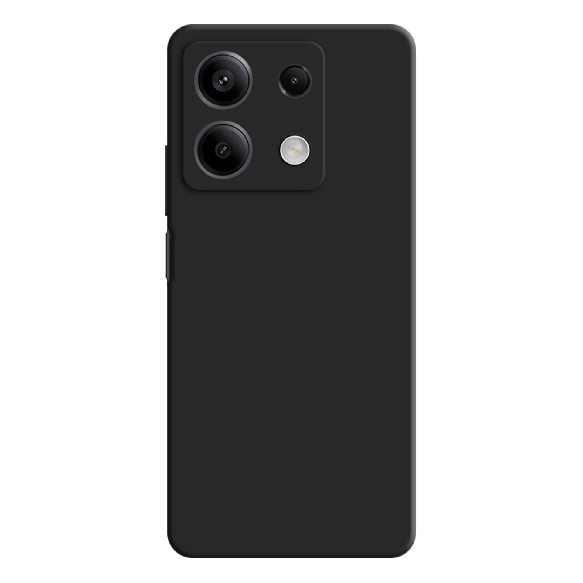 Czarny telefon z aparatem i czarnym etui. Telefon na białym tle. Etui ma przyciski.