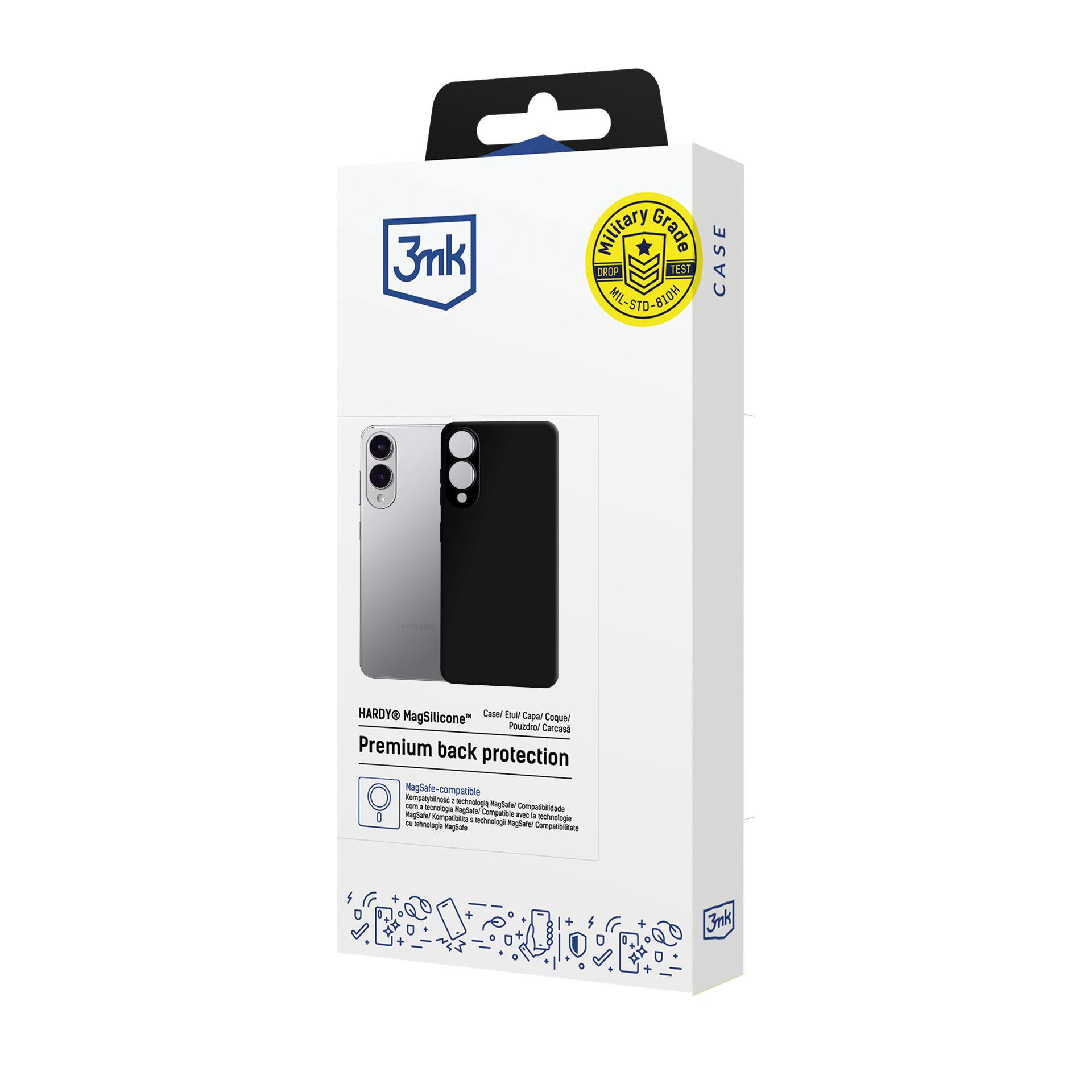 Opakowanie 3mk na białym tle z obrazem etui na telefon i brandingiem.