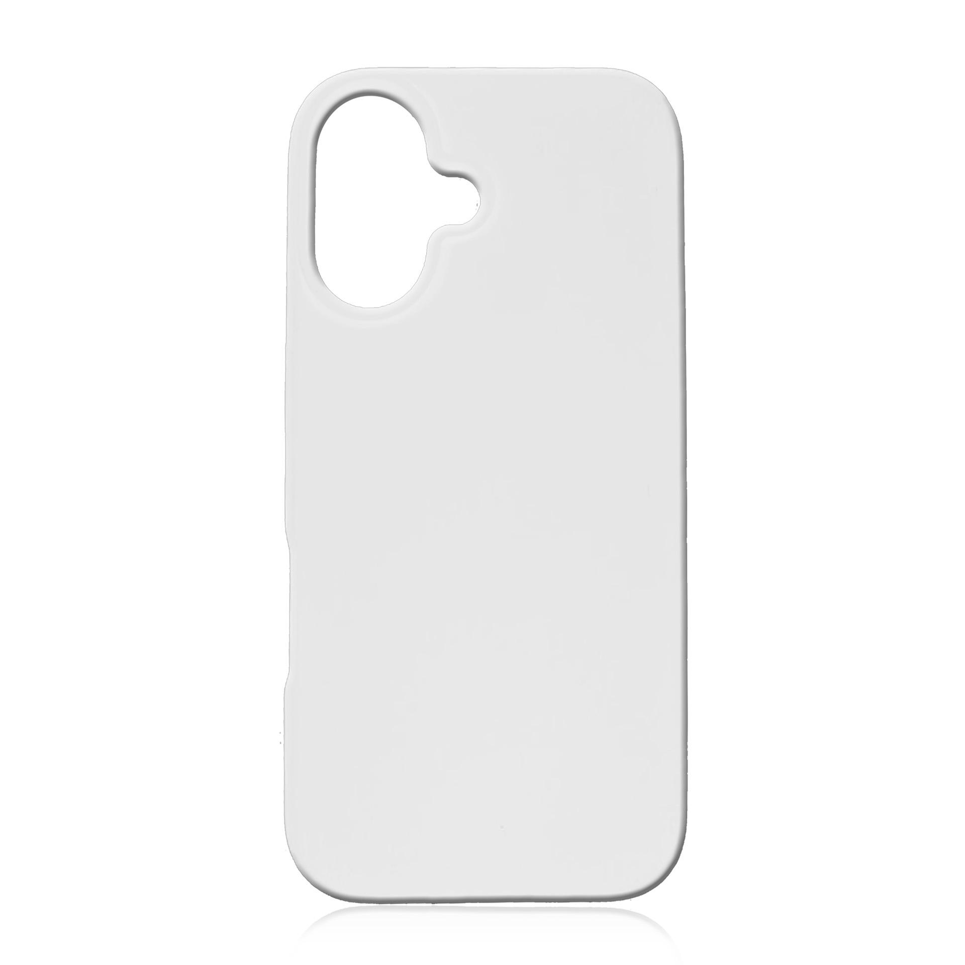 Białe etui na telefon izolowane na białym tle.
