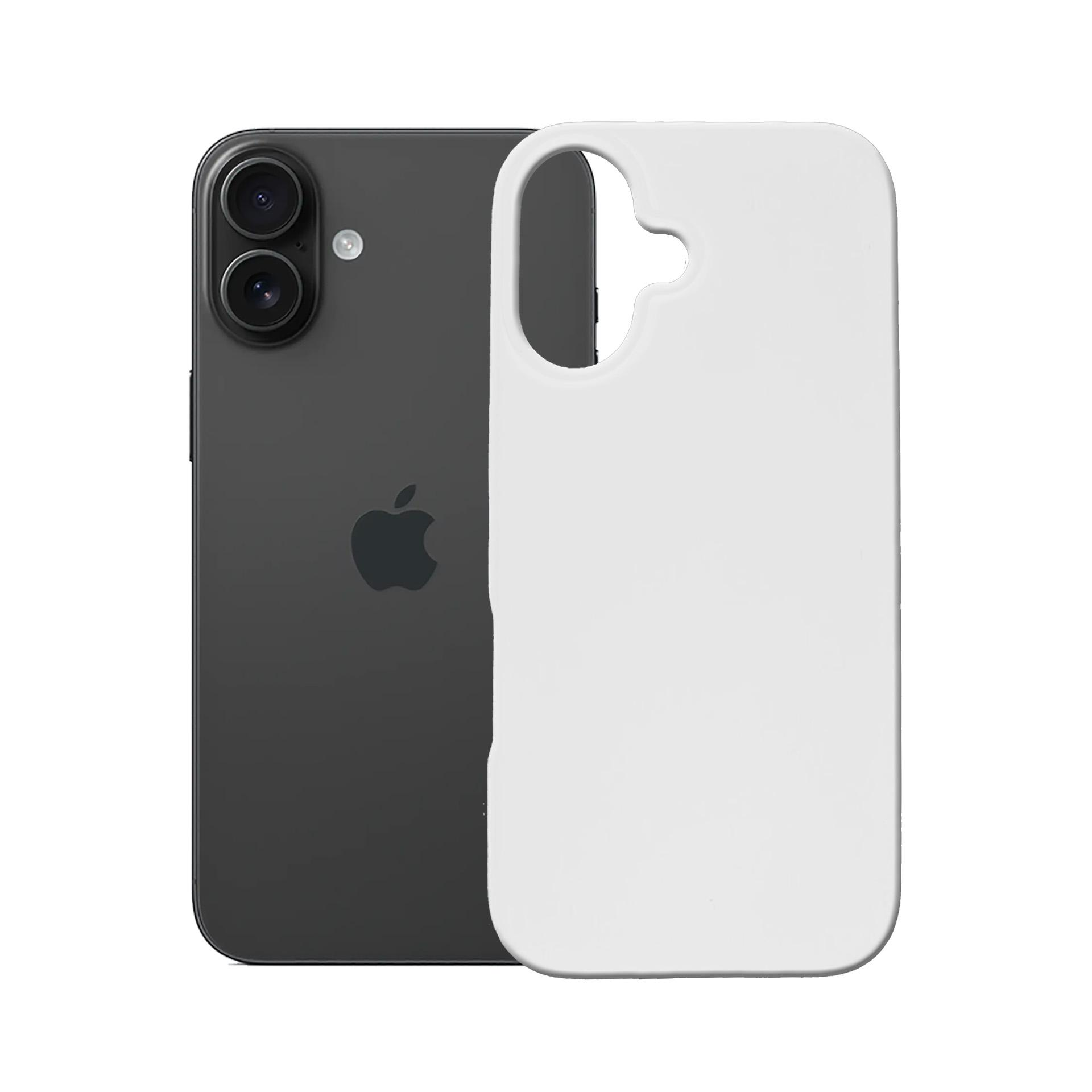Czarny iPhone 12 obok białego etui na telefon.
