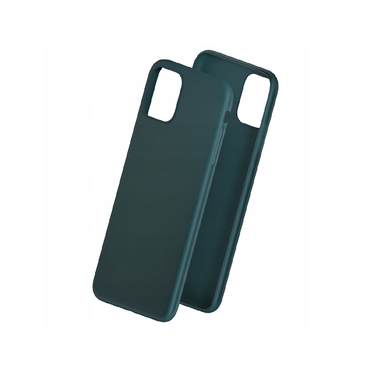 Widać dwa ciemnozielone etui na telefon, jedno w drugim, na białym tle.