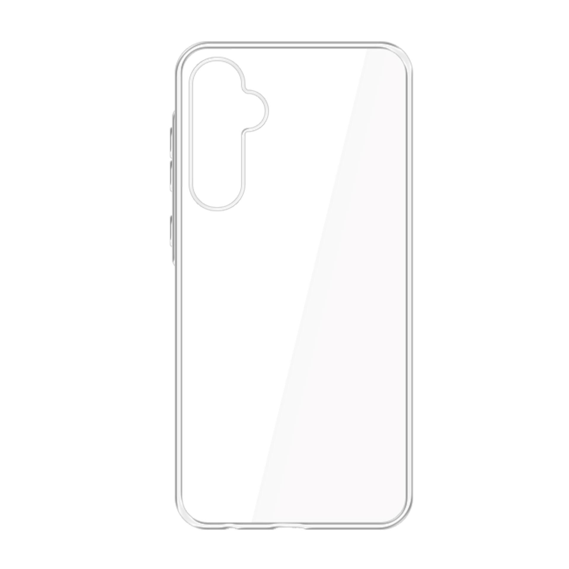 Wyświetlane jest przezroczyste etui na telefon, zaprojektowane tak, aby chronić, jednocześnie prezentując wygląd telefonu.
