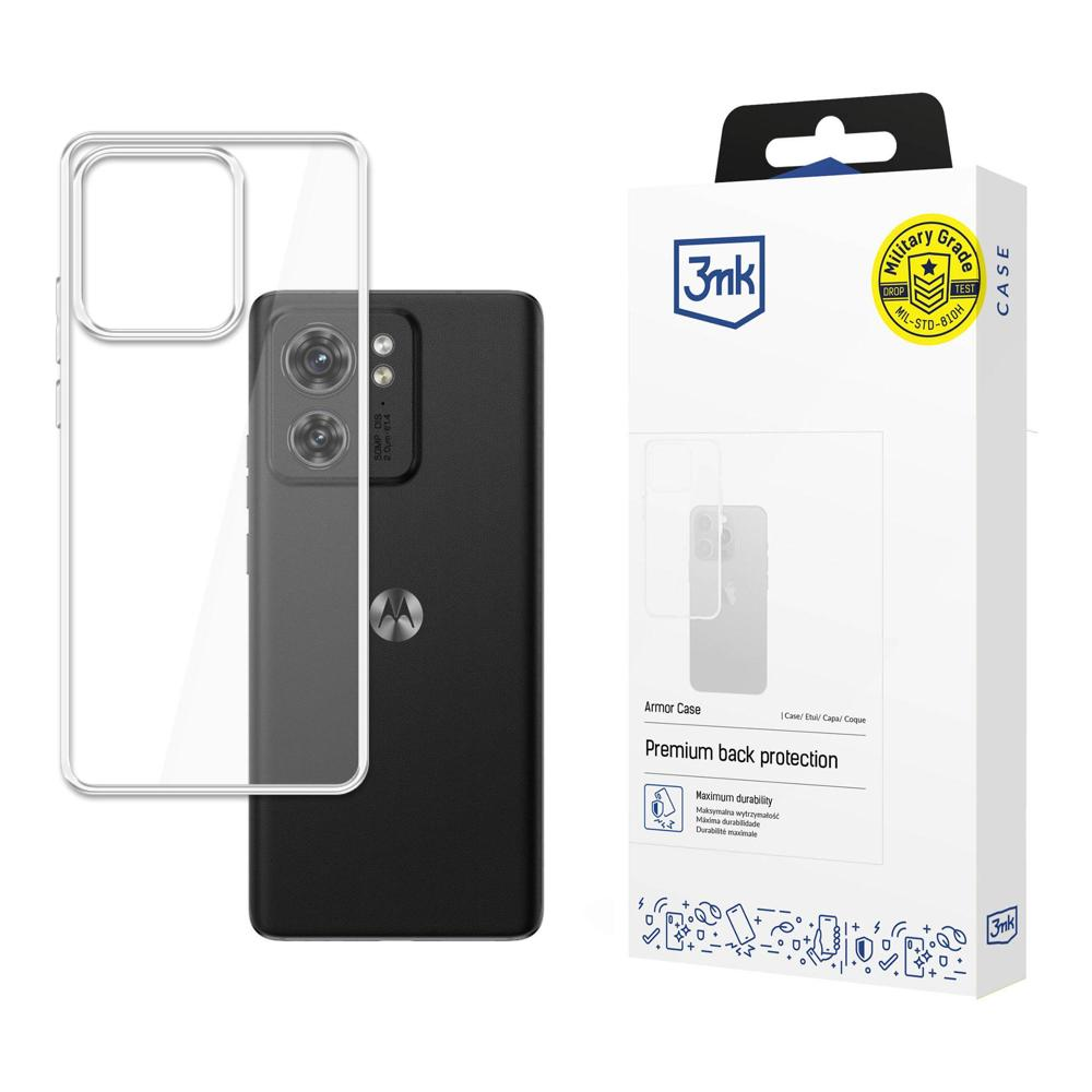 Etui na telefon, czarny telefon i opakowanie etui. Telefon jest czarny z aparatem. Na opakowaniu napis Armor Case.