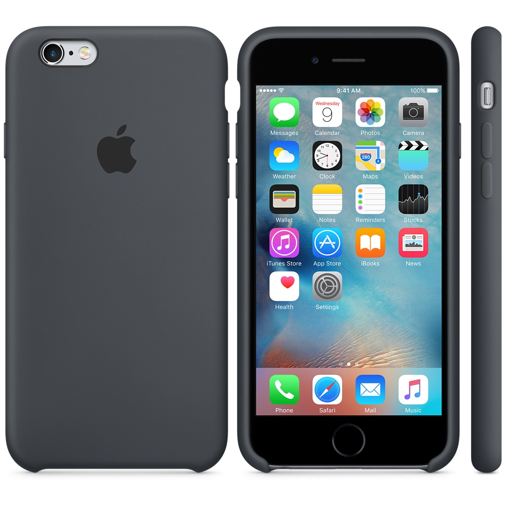 Donkergrijze iPhone met weergegeven apps.