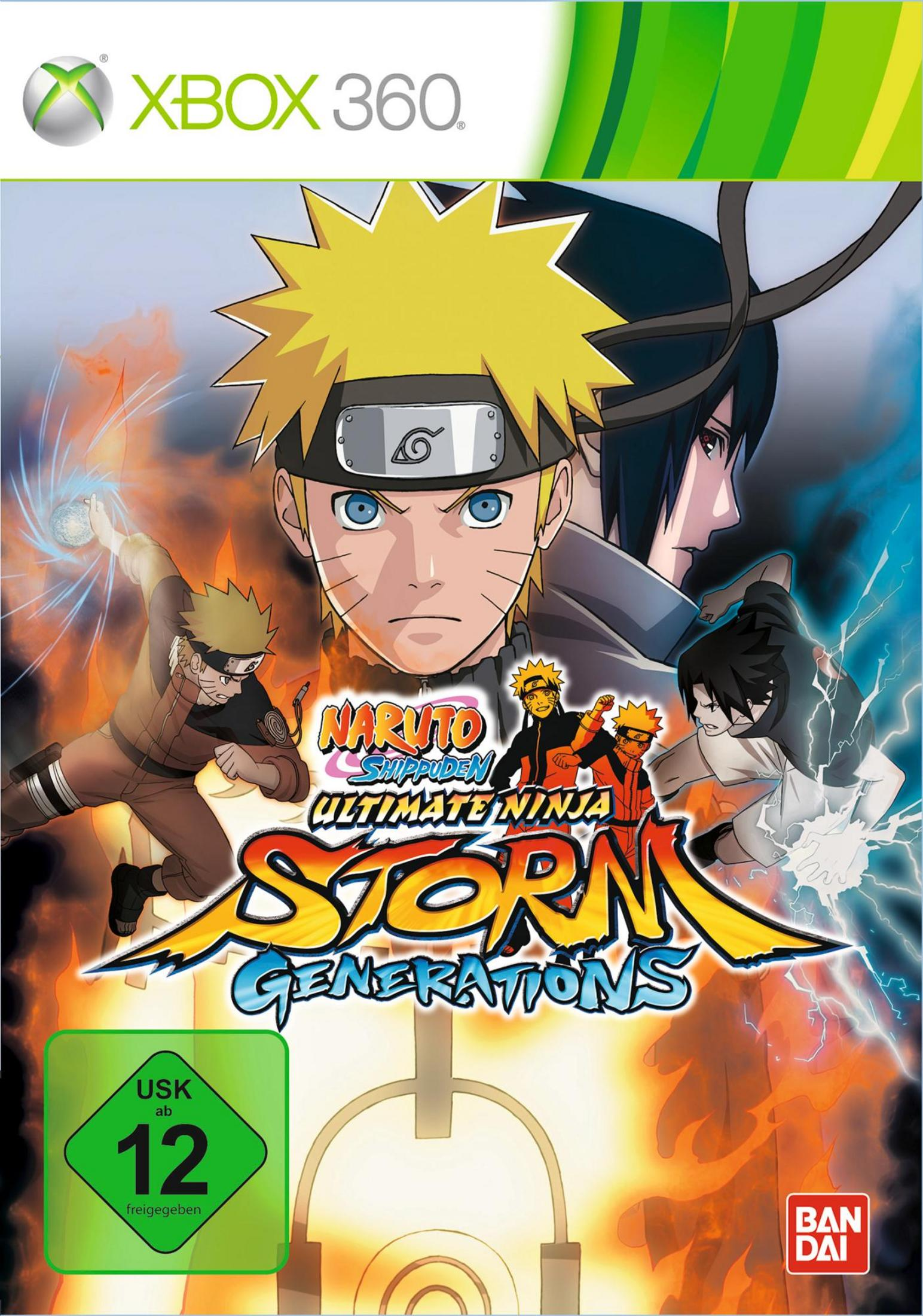 Naruto Shippuden: Ultimate Ninja Storm Generations Xbox 360-Spielcover.