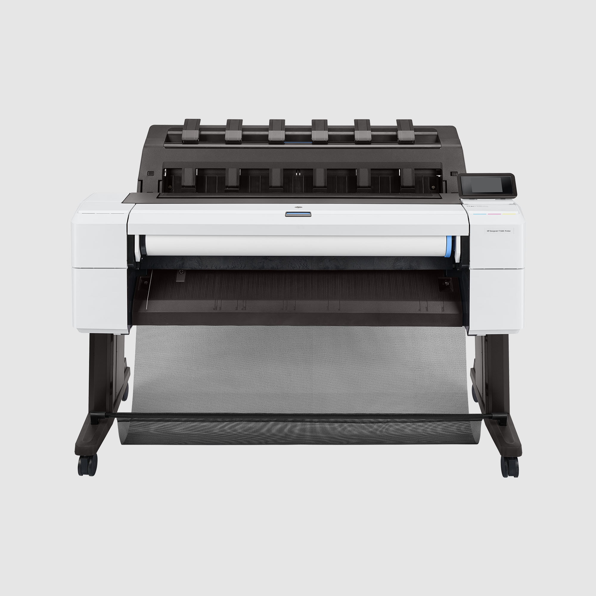 Obraz przedstawia białą drukarkę HP DesignJet T850 na białym tle.