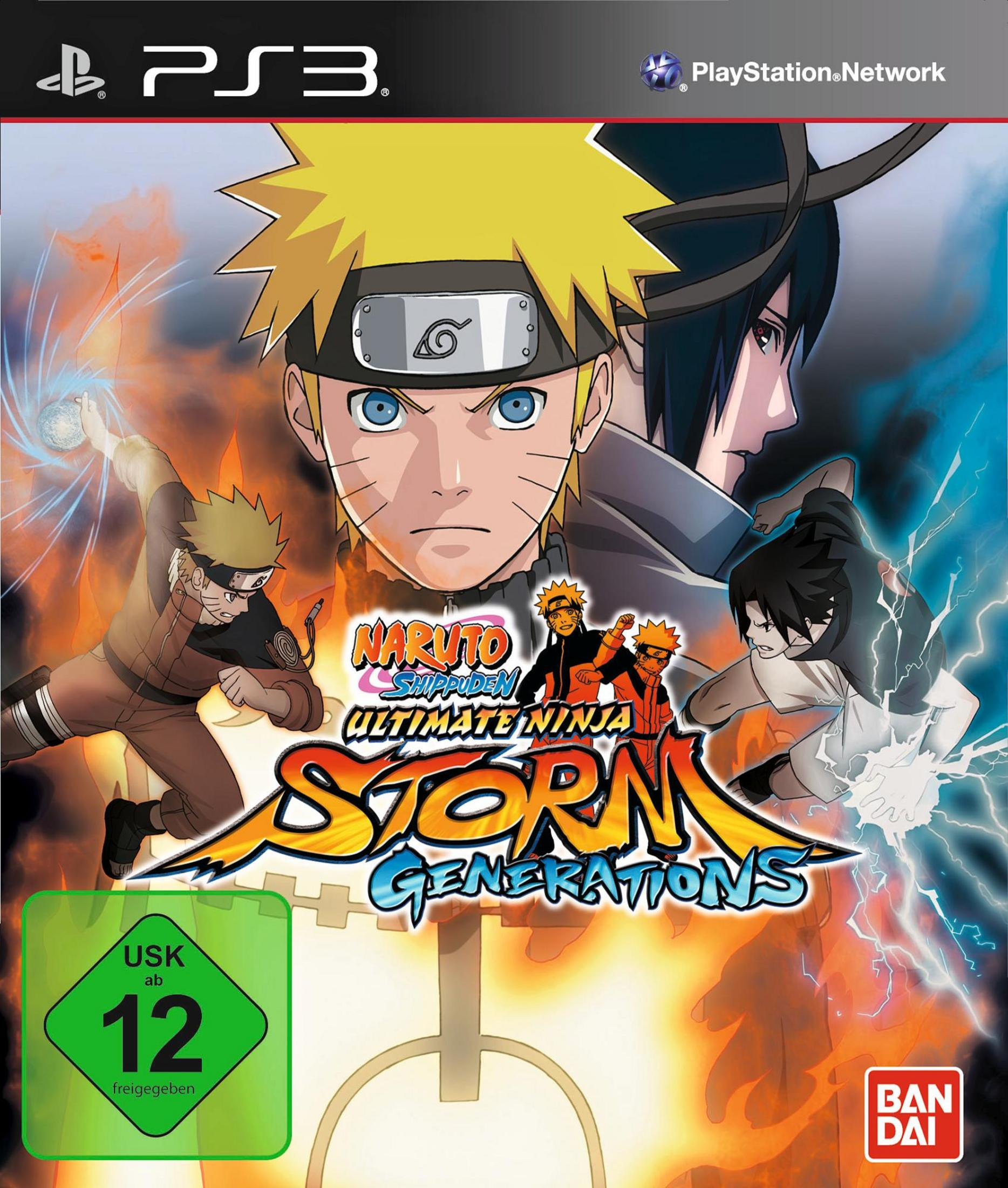 Das Cover des Videospiels "Naruto Shippuden: Ultimate Ninja Storm Generations" für PlayStation 3.