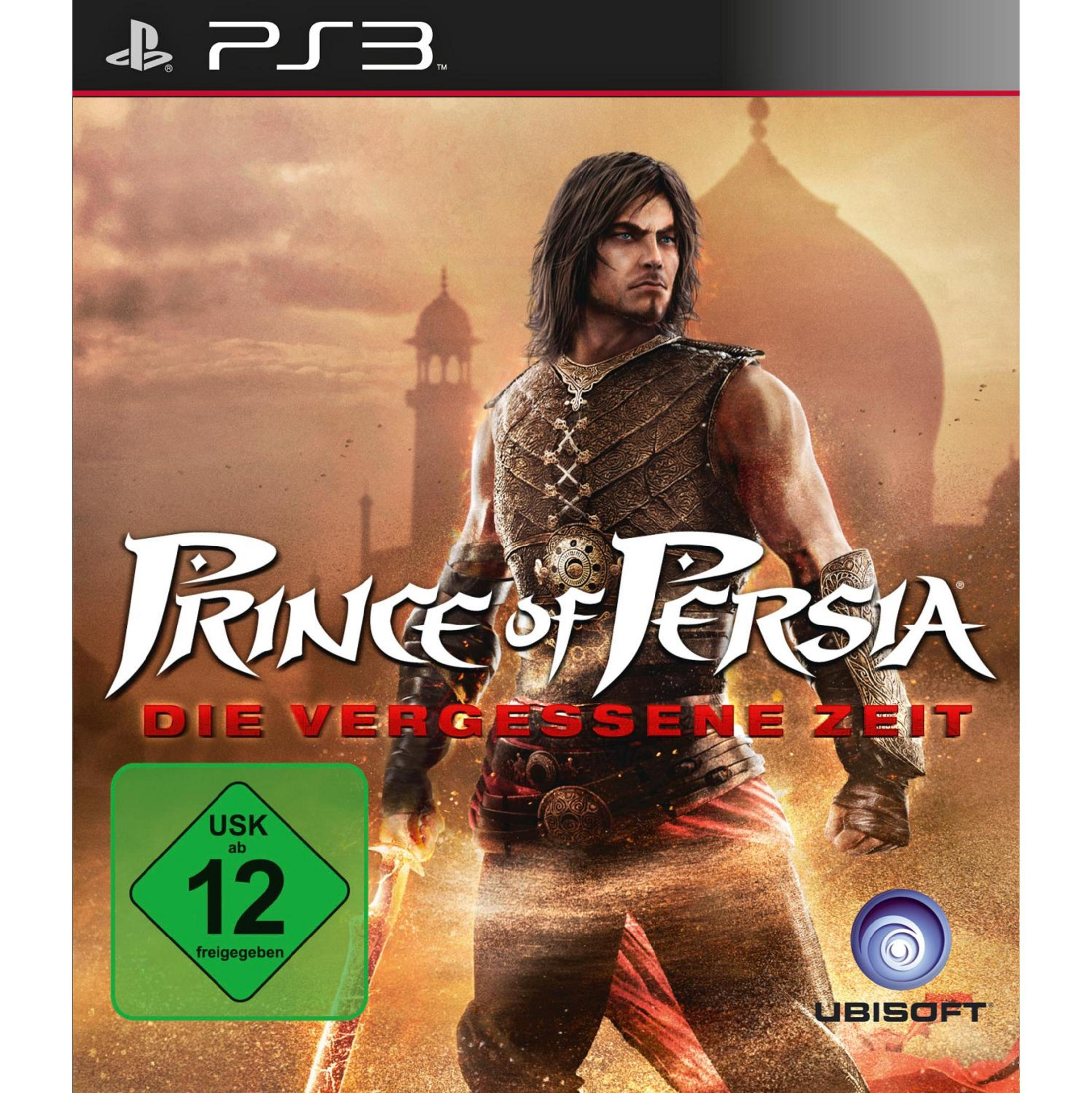 Spielcover für Prince of Persia, ein Mann steht vor einem Gebäude, Titel auf der Vorderseite, Bewertungen.