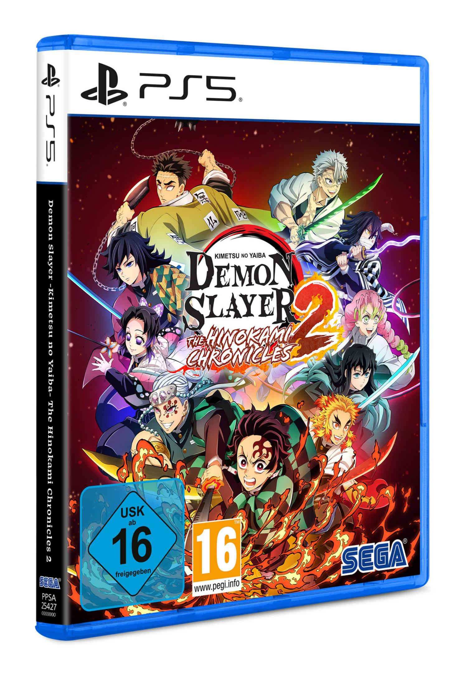 Das Cover des Spiels Demon Slayer 2 zeigt Anime-Charaktere in Action-Posen.