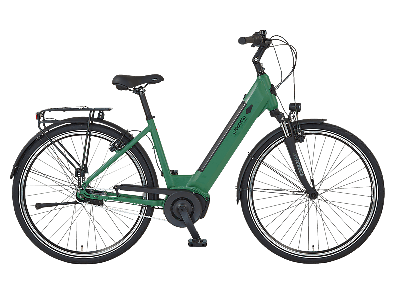 PROPHETE Geniesser 3.8 Citybike (Laufradgröße: 28 Zoll, Rahmenhöhe: 48 cm, Damen-Rad, 360 Wh, grün)