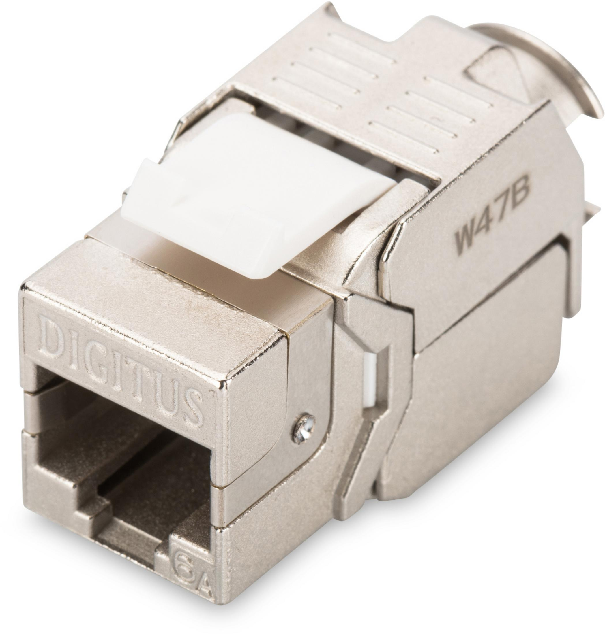 DIGITUS Profesyonel Cat6A Korumalı Modül Keystone Jack Beyaz