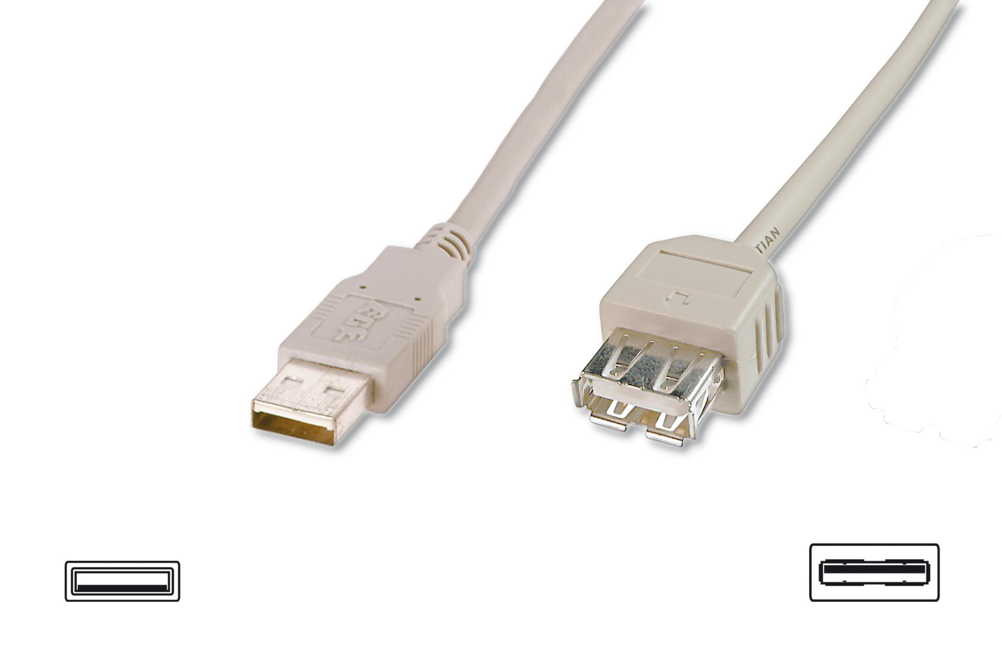 DIGITUS AK-300202-050-S USB 2.0 Uzatma Kablosu