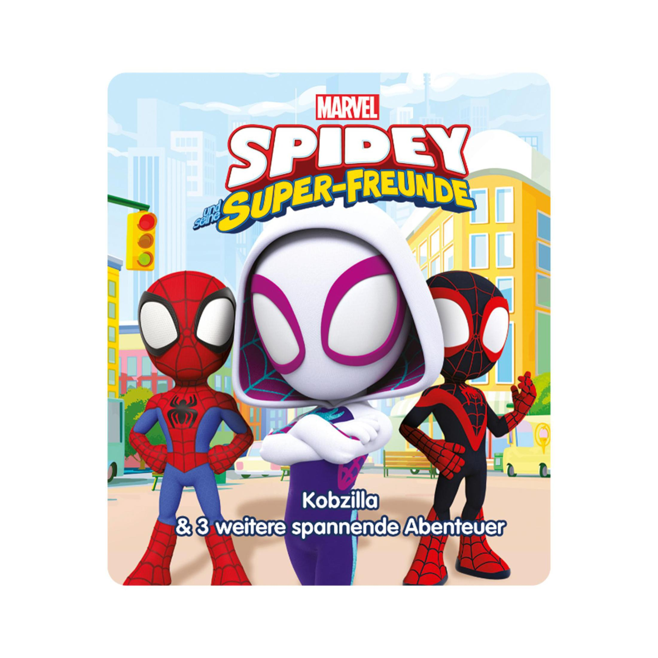 Spidey und seine Super-Freunde-Cover mit Spidey, Gwen und Miles Morales.