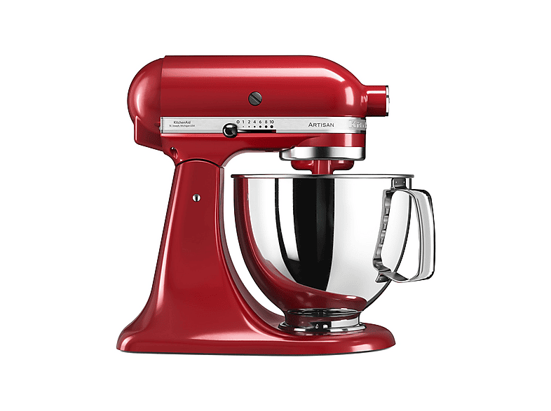 KITCHENAID 5KSM125EER ARTISAN EMPIRE ROT Küchenmaschine Rot (Rührschüsselkapazität: 4,8 l, 300 Watt)