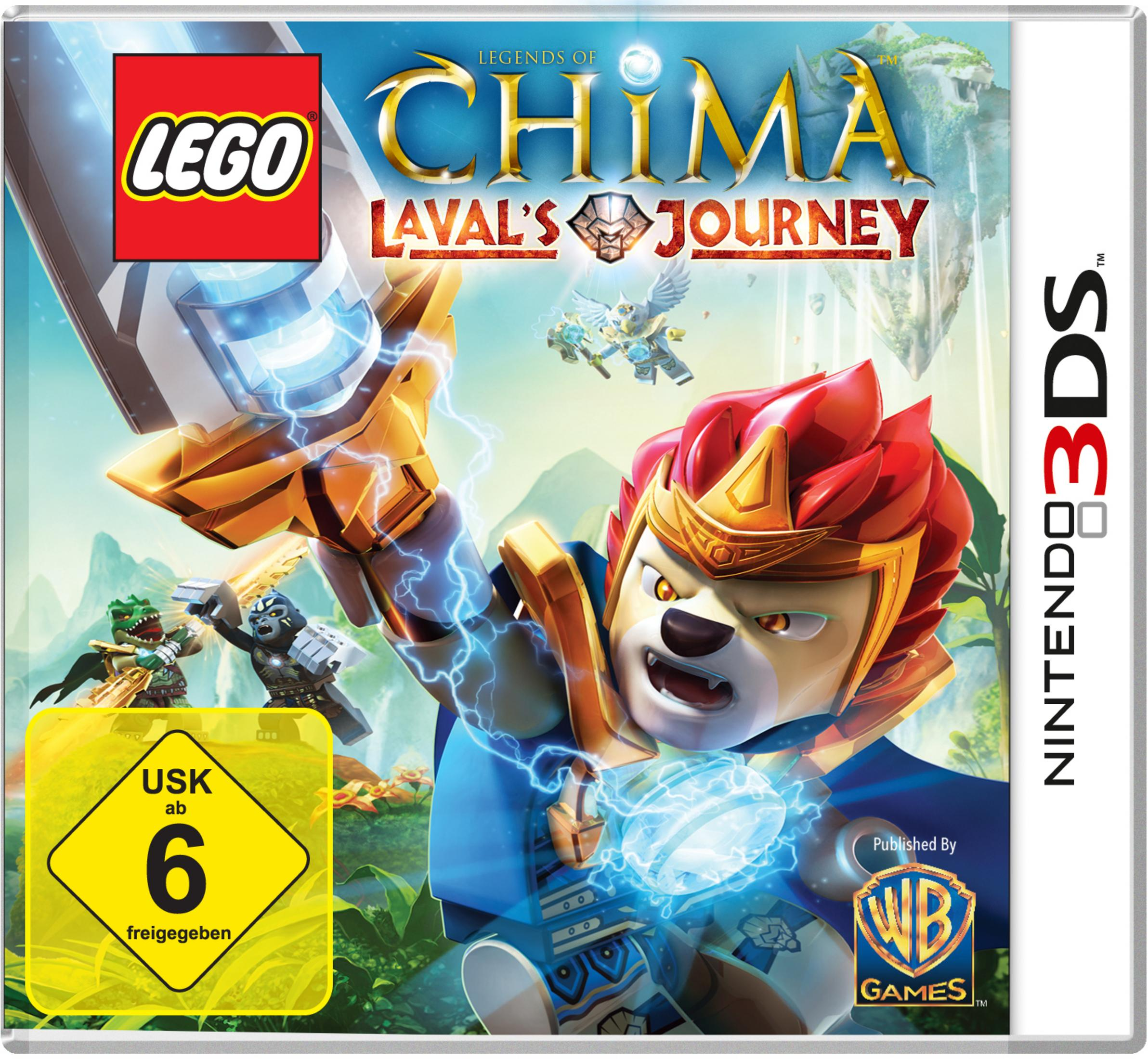 Lego Chima Laval's Journey Nintendo 3DS Spielcover mit einem Löwencharakter.