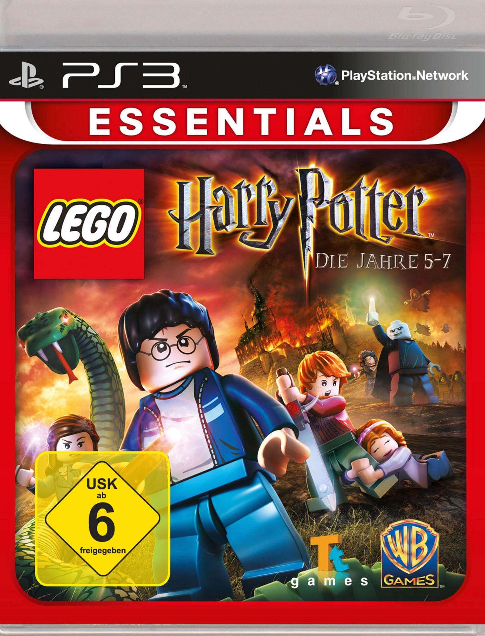 Lego Harry Potter Videospielhülle. Zeigt Lego-Figuren und eine Schlange auf dem Cover.