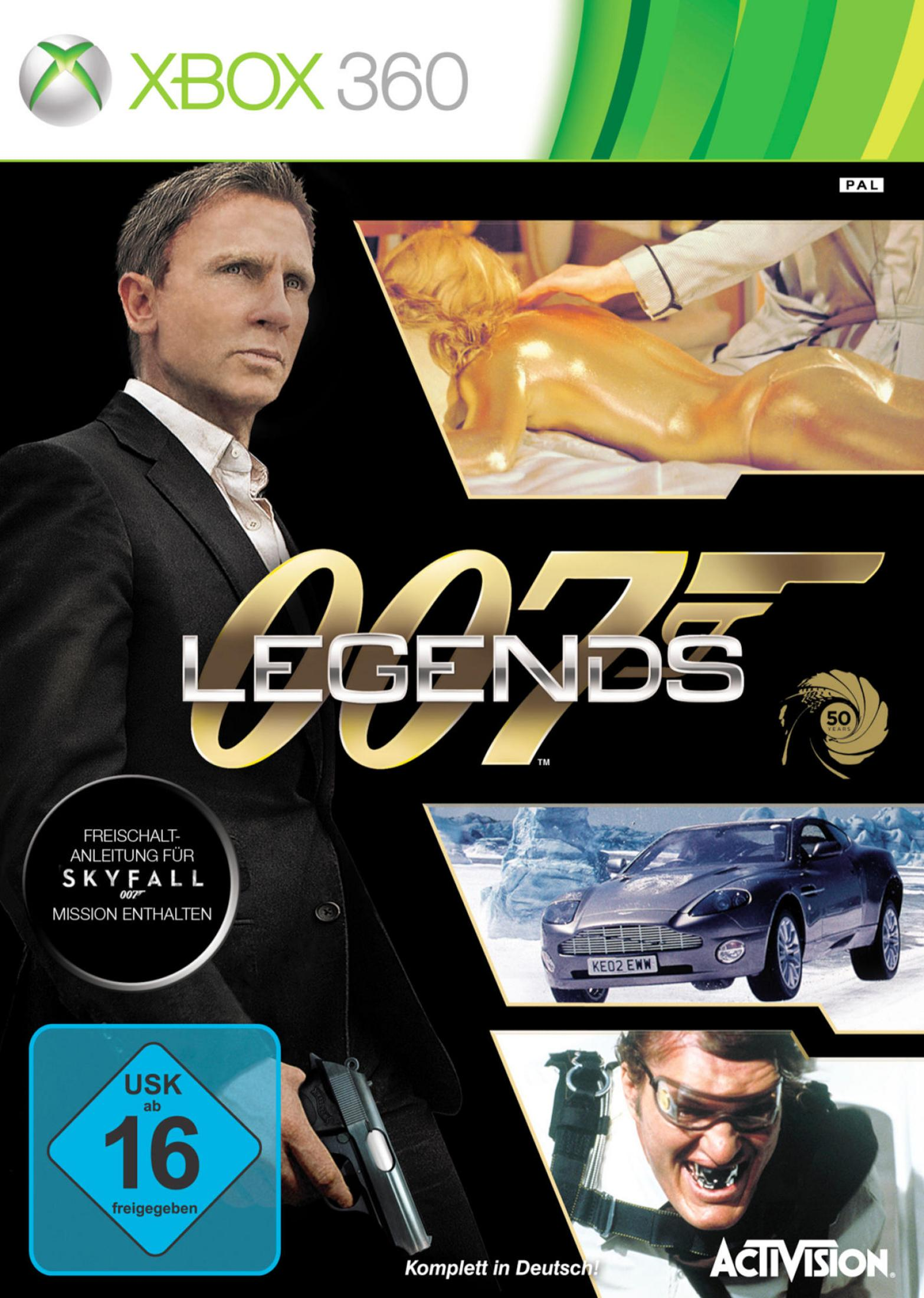 Spielcover von "007 Legends" mit Daniel Craig als James Bond mit verschiedenen Szenen.