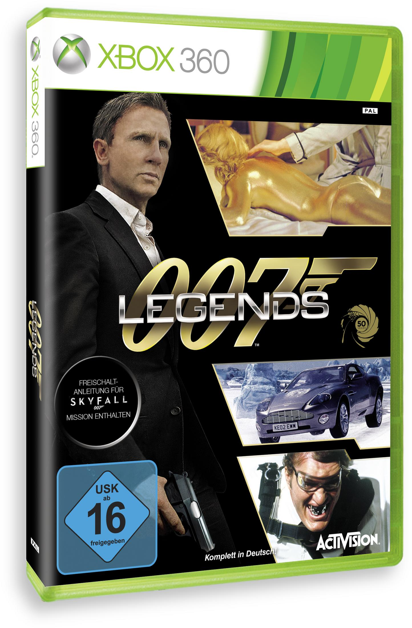 Spielcover von "007 Legends" mit Daniel Craig als James Bond mit verschiedenen Szenen.