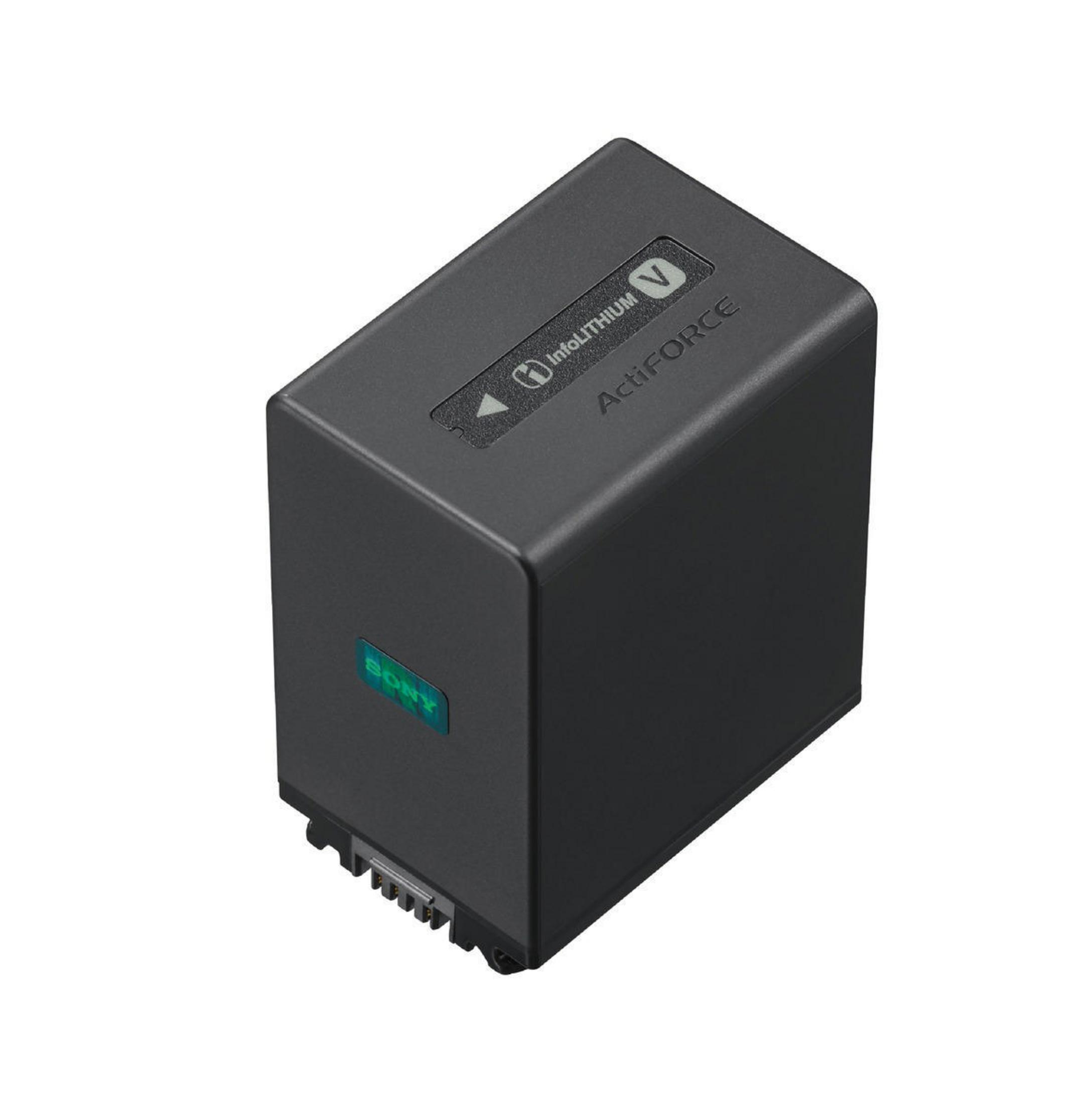 Ein schwarzer InfoLITHIUM-Akkupack mit ActiFORCE-Branding auf weißem Hintergrund.