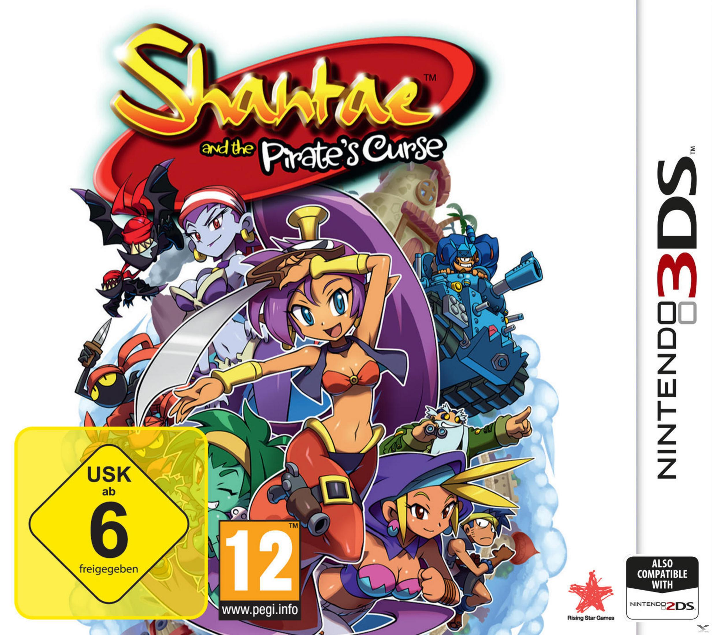 Das Cover von 'Shantae and the Pirate's Curse' zeigt Zeichentrickfiguren. Es ist eine Nintendo 3DS-Spielhülle.