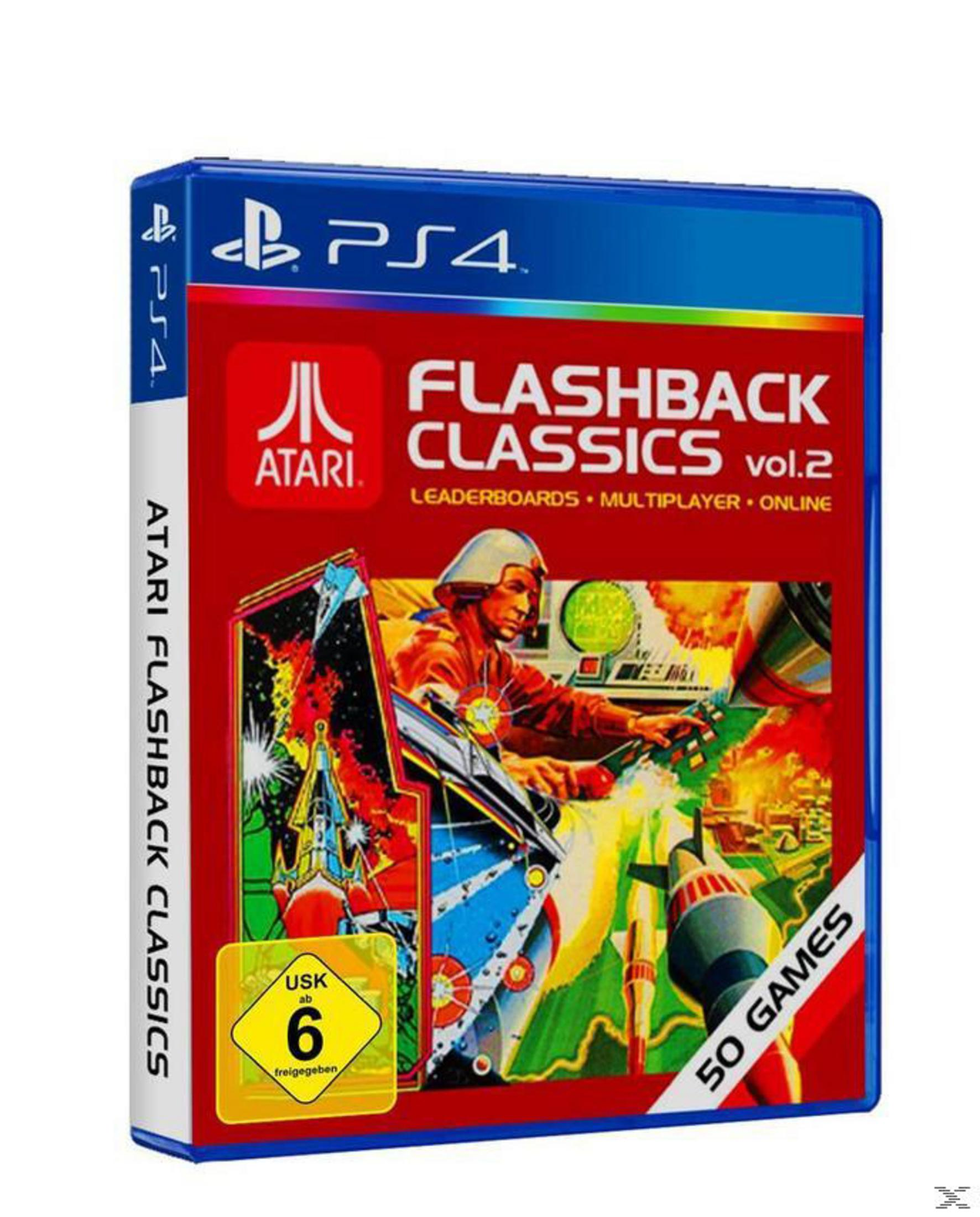 Spielcover für Atari Flashback Classics Vol. 2 mit Artworks klassischer Arcade-Spiele.