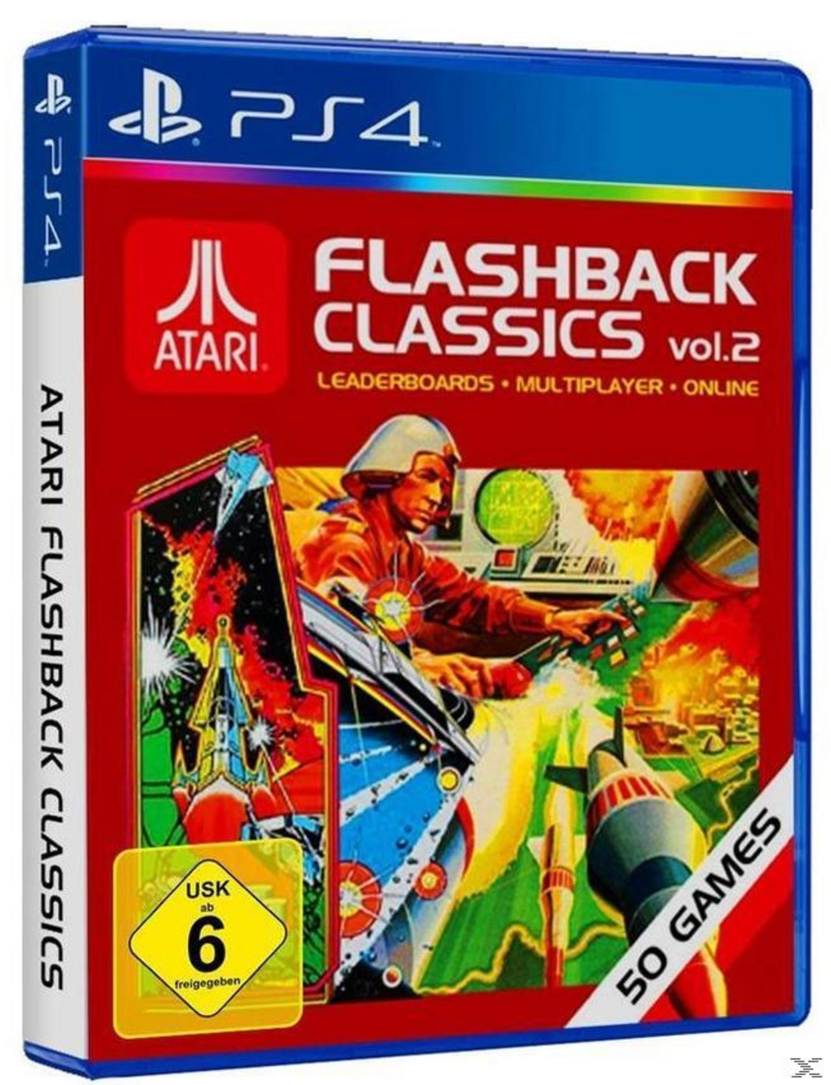 Spielcover für Atari Flashback Classics Vol. 2 mit Artworks klassischer Arcade-Spiele.
