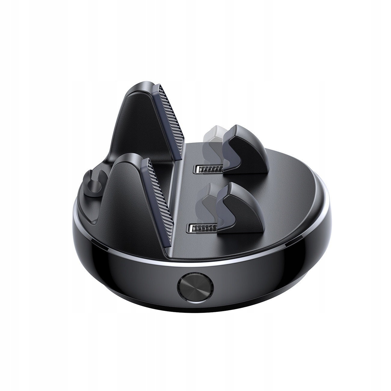 Czarny uchwyt samochodowy na telefon Joyroom z klipsami do kratki wentylacyjnej, błyszczącym wykończeniem i funkcjami podtrzymywania telefonu.