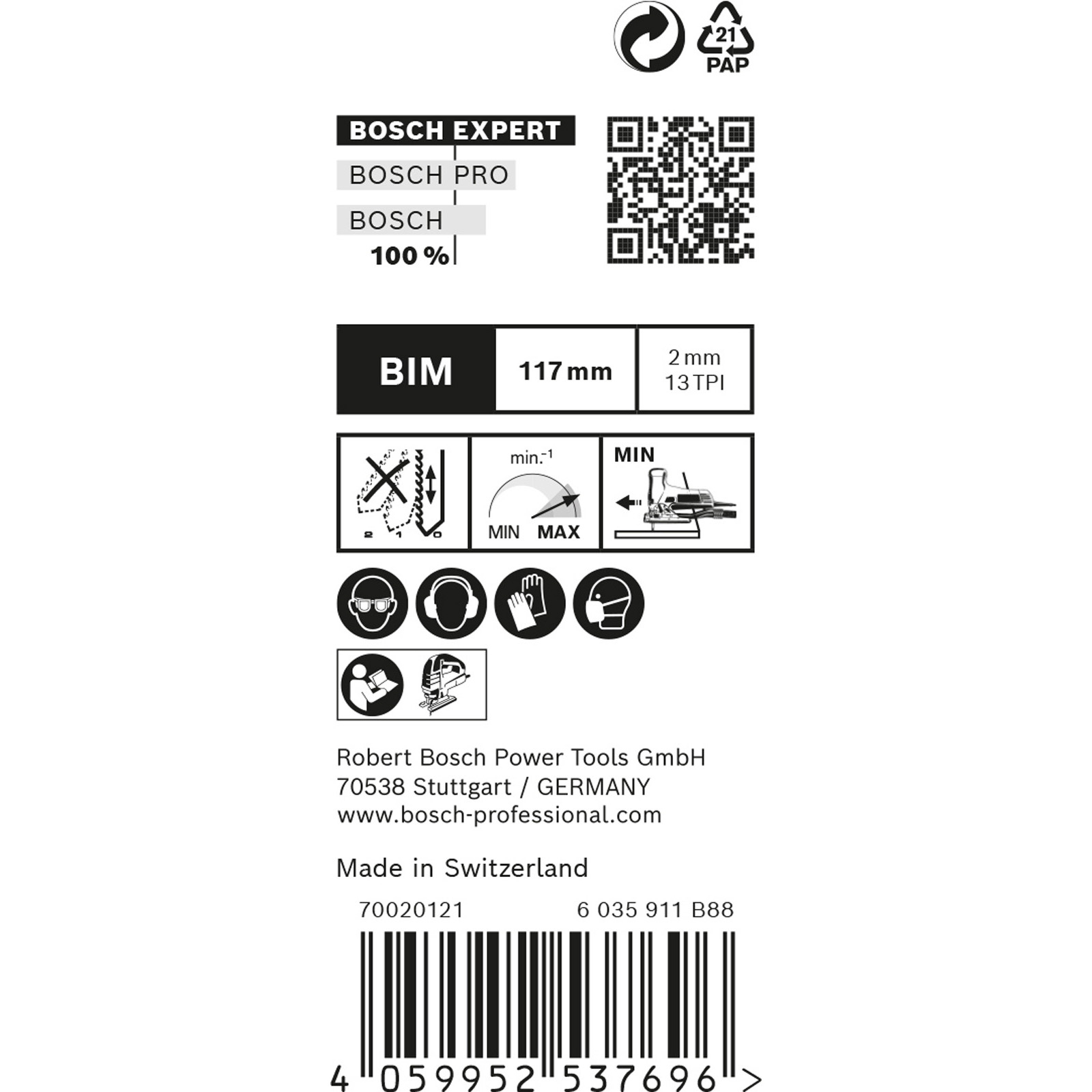 Zbliżenie etykiety informacyjnej produktu z symbolami, tekstem i kodem kreskowym, wyszczególniającej specyfikę produktu.