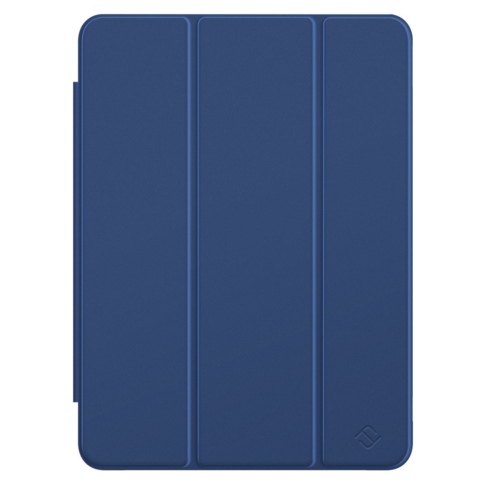 Eine blaue Tablet-Hülle auf einem weißen Hintergrund für Schutz und Stil.