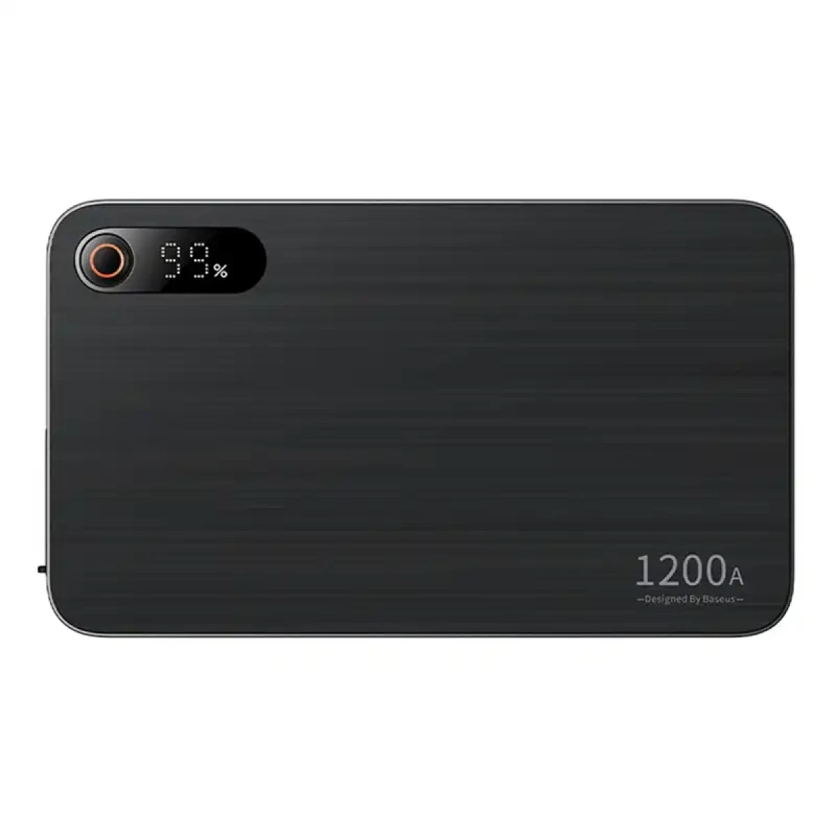 Obraz przedstawia rozrusznik Baseus Super Energy Pro+ J Starter 1200A, wyświetlający jego przód z cyfrowym wyświetlaczem.