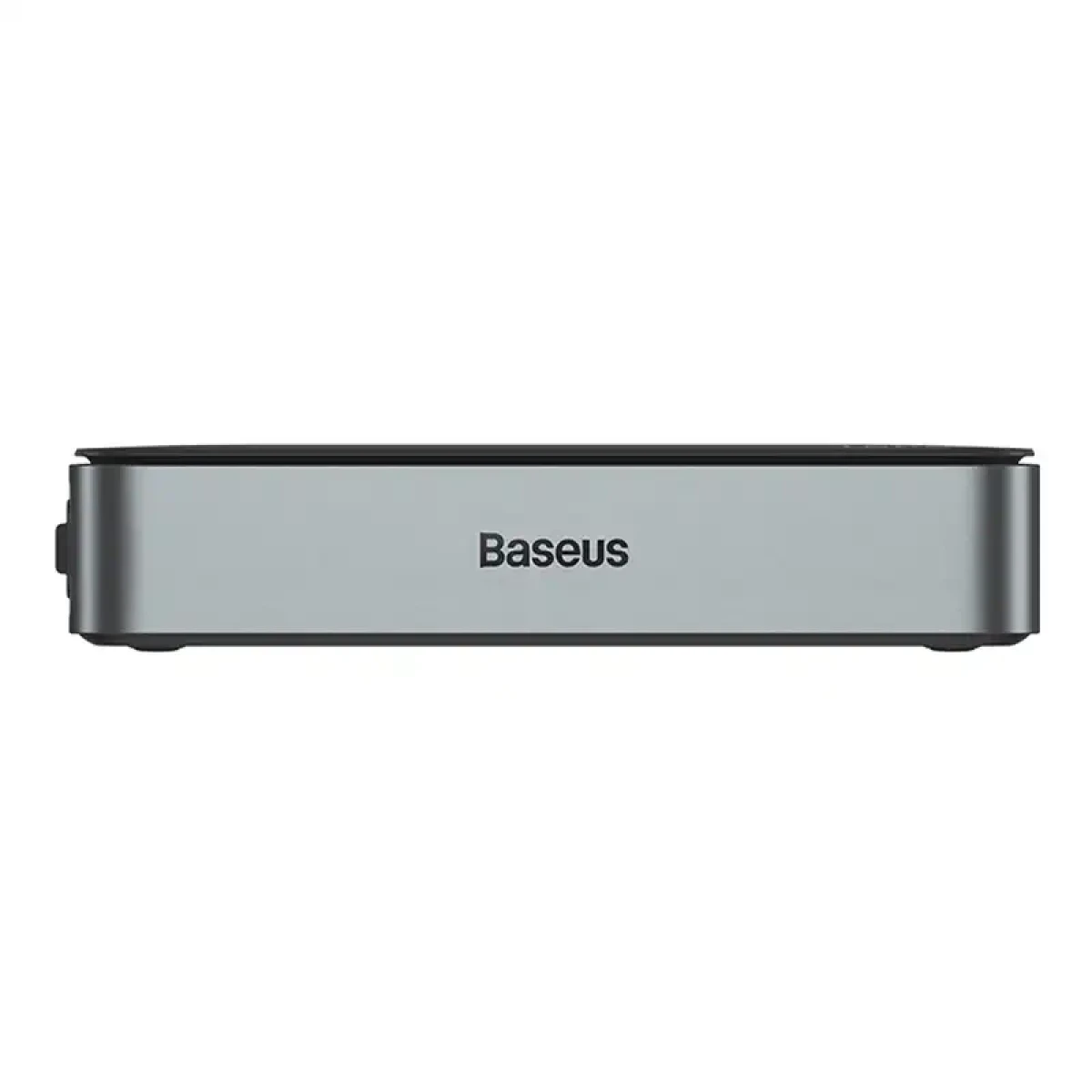 Obraz przedstawia widok z boku szarego rozrusznika Baseus Super Energy Pro+ J Starter 1200A.