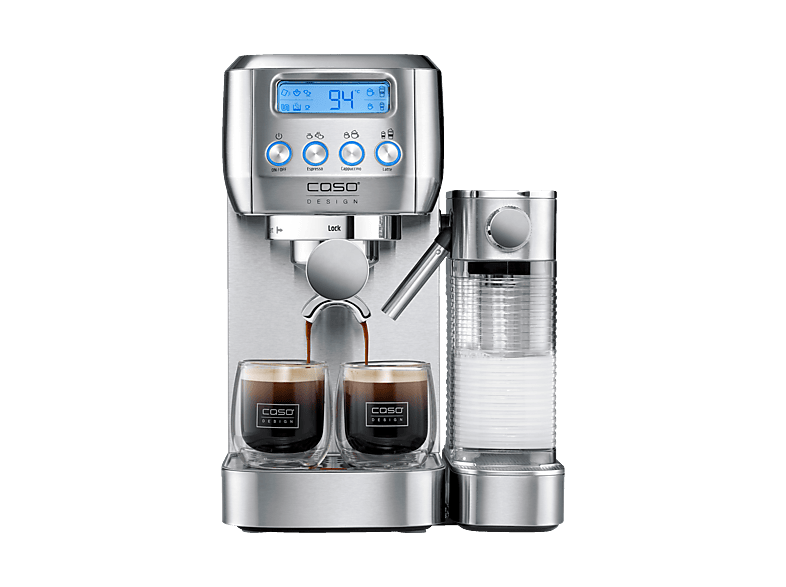 CASO DESIGN EspressoGourmet Latte Siebträgermaschine Silber | SATURN