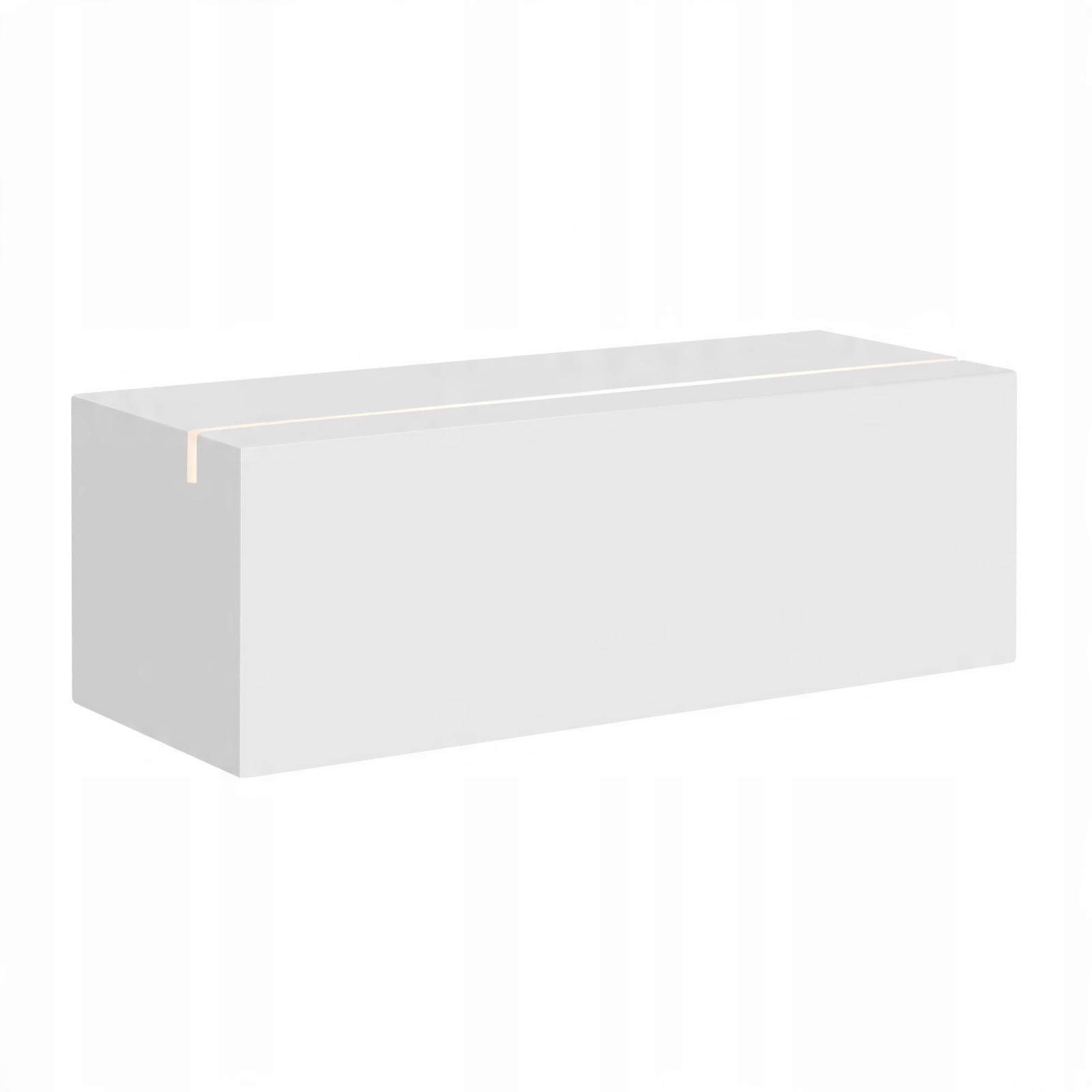 Una lampada da parete rettangolare bianca minimalista fornisce un'illuminazione sottile per gli spazi moderni.