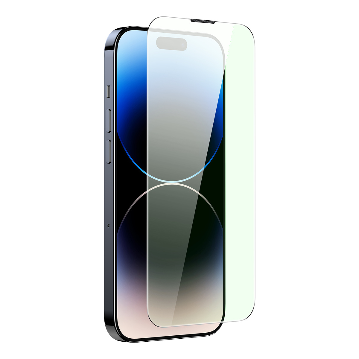 Un proteggi schermo del telefono viene visualizzato accanto a un telefono, pronto per l'applicazione.