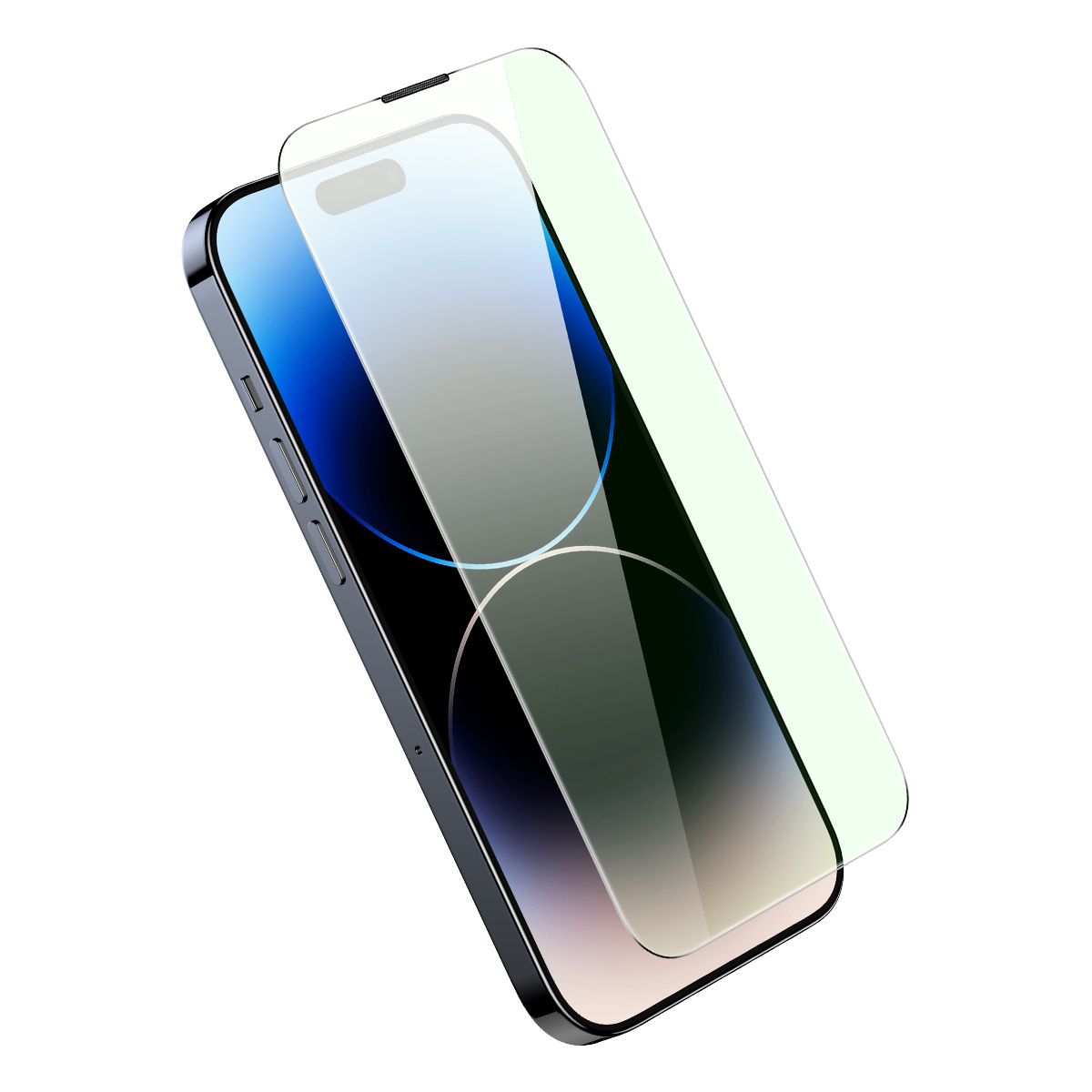 Un proteggi schermo del telefono viene visualizzato accanto a un telefono, pronto per l'applicazione.