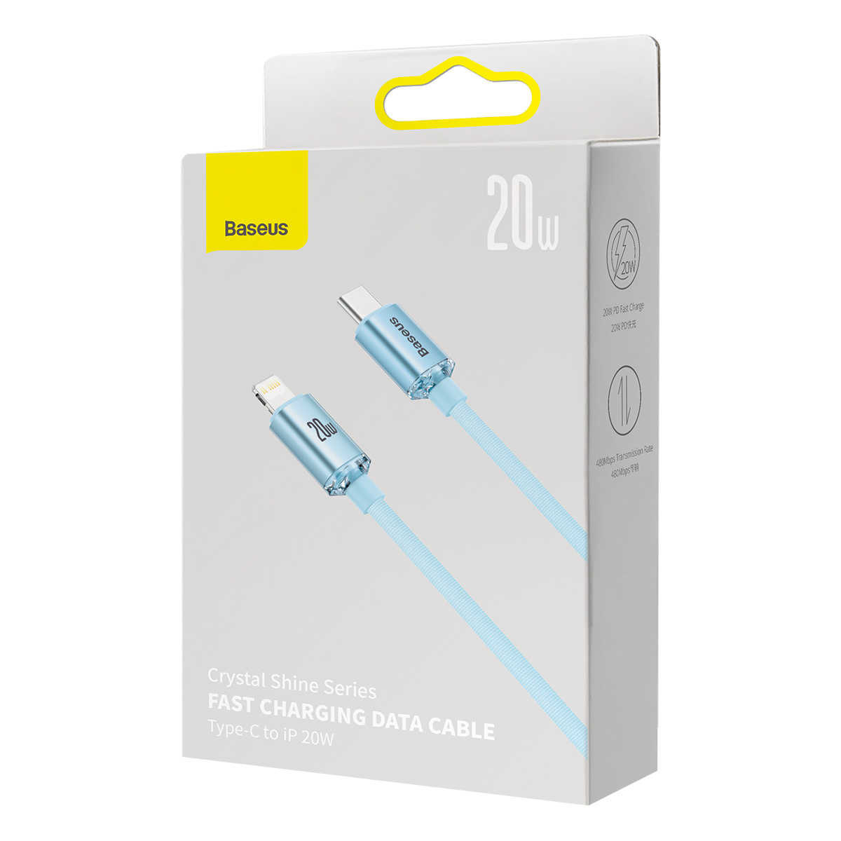 Pudełko na kabel do szybkiego ładowania Baseus Crystal Shine Series, typ C do iP 20W.