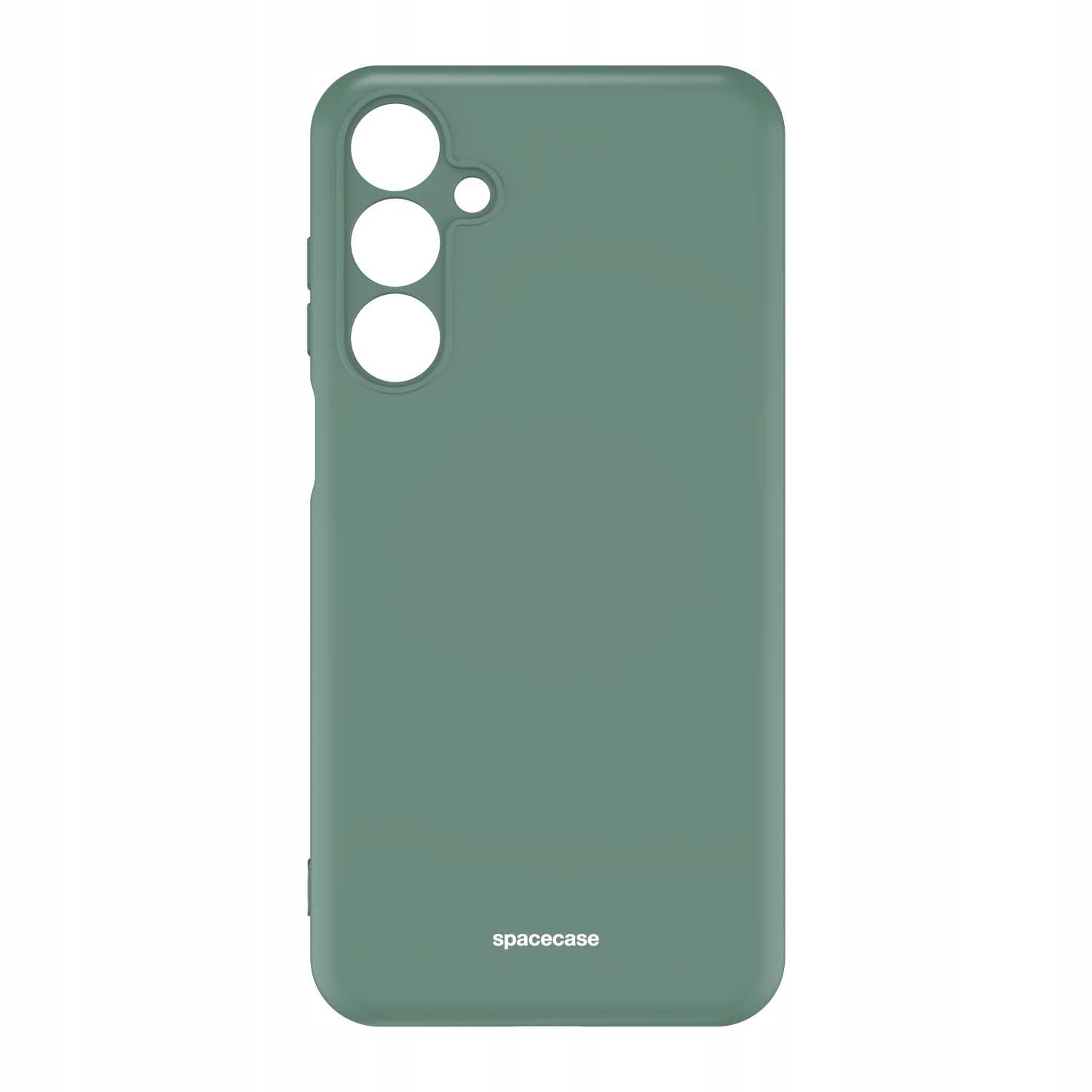 Zielone etui na telefon ze słowem „spacecase” na dole.