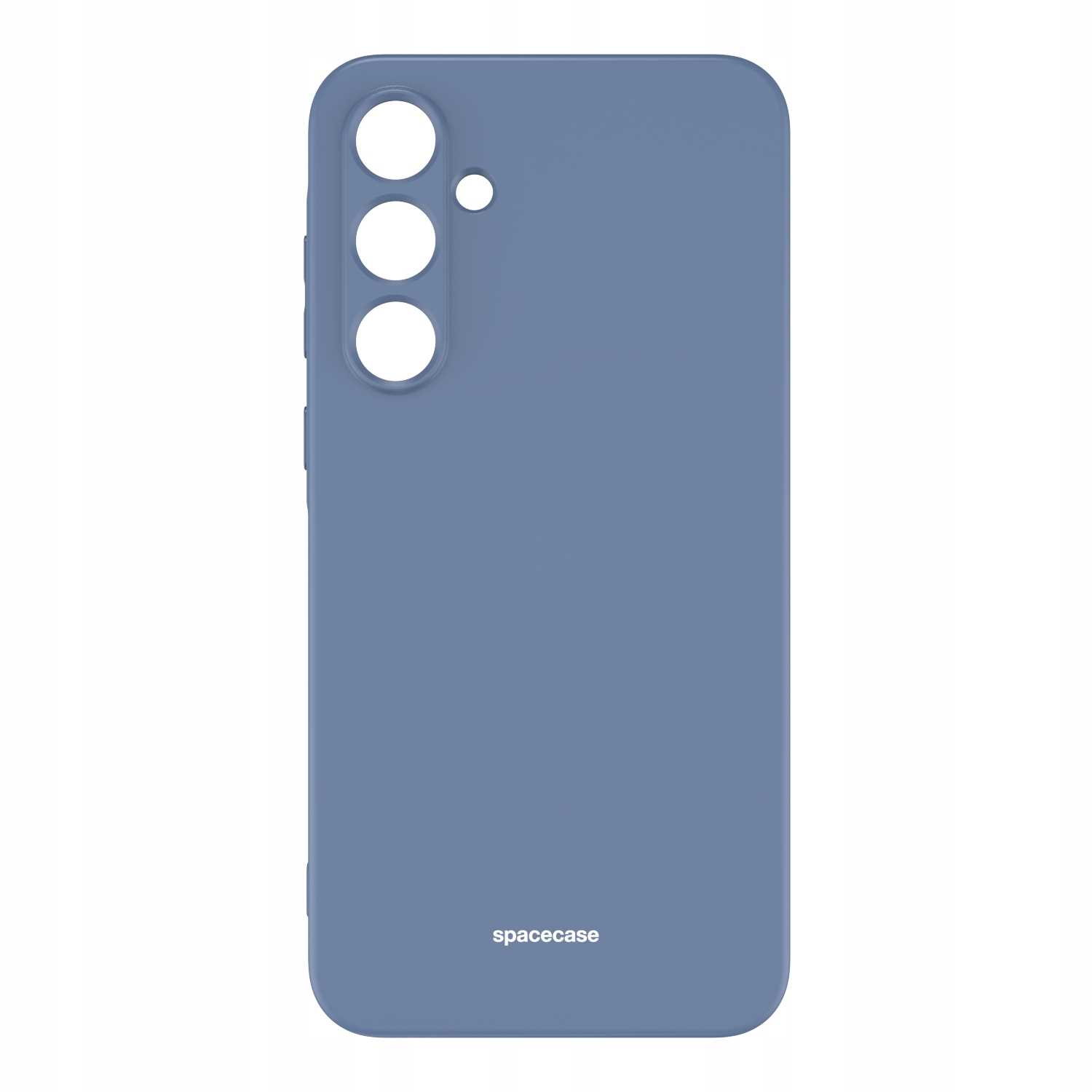 Niebieskie etui na telefon Spacecase jest wyświetlane na białym tle.