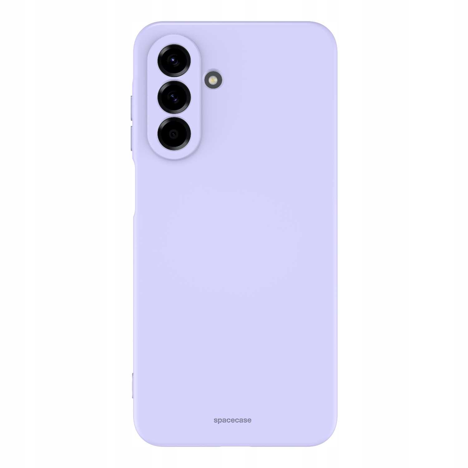 Jasnofioletowe silikonowe etui na telefon z wycięciami na aparat.
