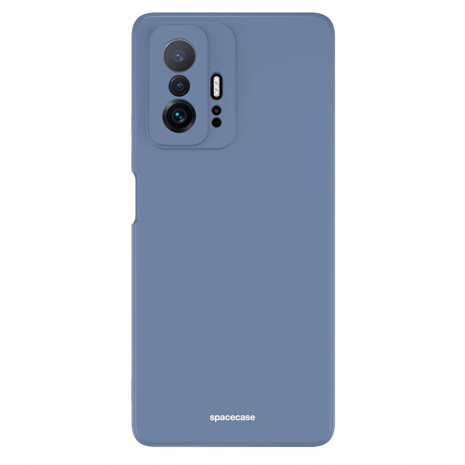 Niebieskie etui z napisem 'spacecase' na białym tle.
