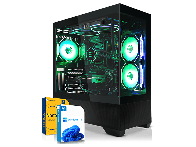 SYSTEMTREFF High-End, Gaming PC Ryzen™ 7 9850X3D Prozessor, 32 GB RAM, 1000 GB SSD, AMD Radeon™ RX 9070 XT, Windows 11 Pro