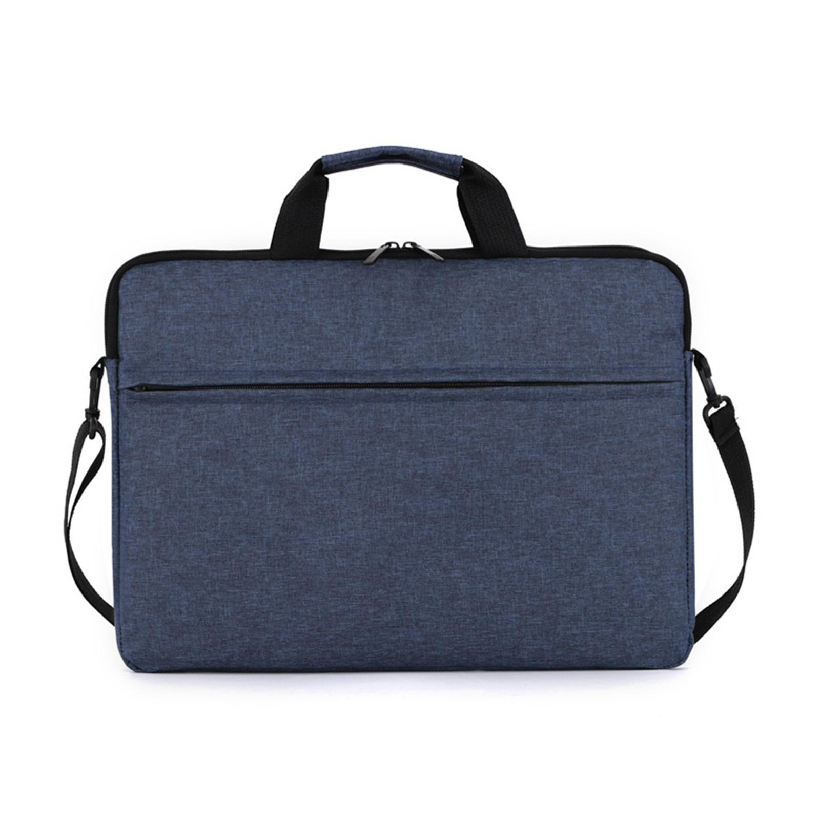 DECOME 17-Zoll-Laptop mit Trolleygurt Laptoptasche Umhängetasche für  Universell Nylon, stoßabsorbierende Baumwolle, Polyester-Vlies, Blau