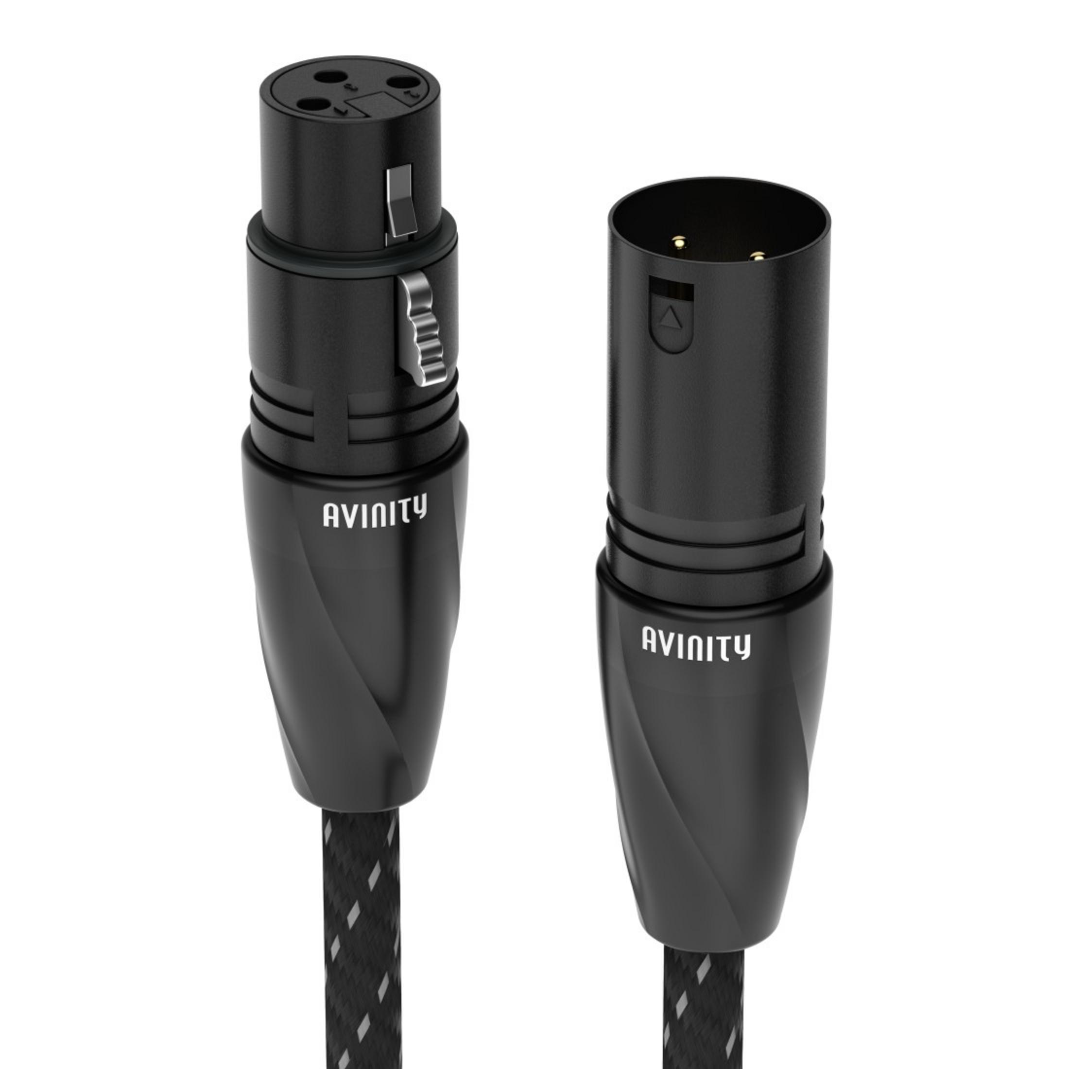Zwei schwarze AVINITY-Anschlüsse werden auf einem weißen Hintergrund angezeigt und zeigen ihr detailliertes Design.