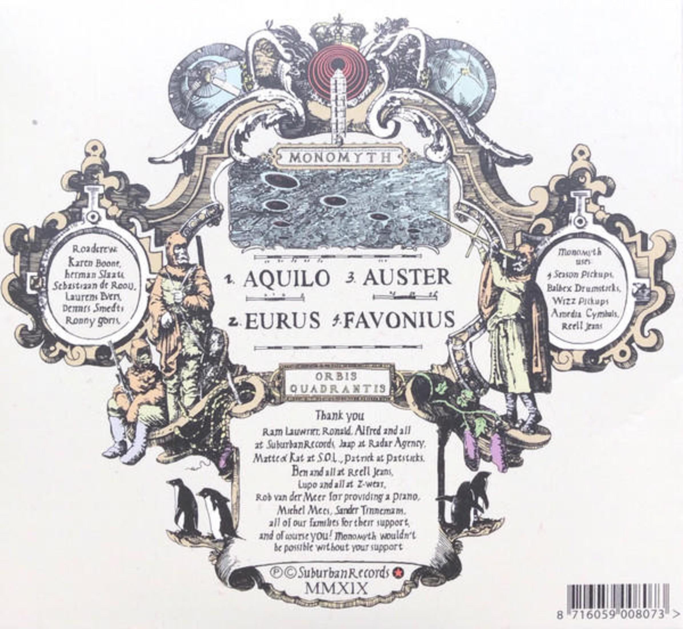 Een sierlijke albumhoes met illustraties, tekst en een vintage esthetiek.
