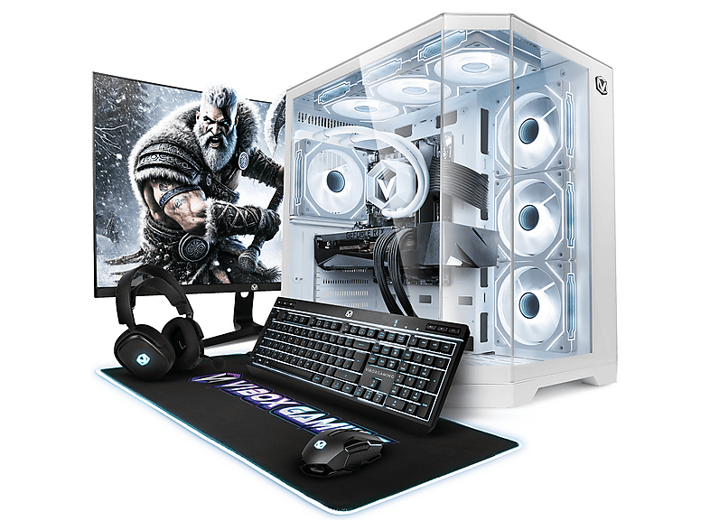 VIBOX IX-595, Gaming PC mit AMD Ryzen™ 7 8 Prozessor, 32 GB RAM, 1 TB SSD, NVIDIA GeForce RTX™ 5080, Windows 11 Home
