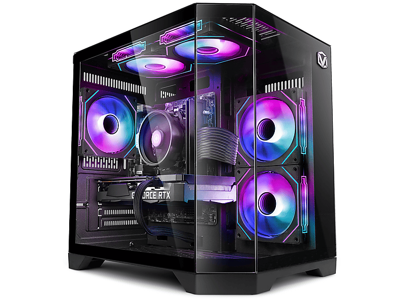 VIBOX V-580, Gaming PC mit AMD Ryzen™ 5 6 Prozessor, 16 GB RAM, 500 GB SSD, NVIDIA, NVidia GeForce RTX™ 5050, Windows 11 Home